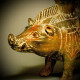 etruscan boar, ceramic