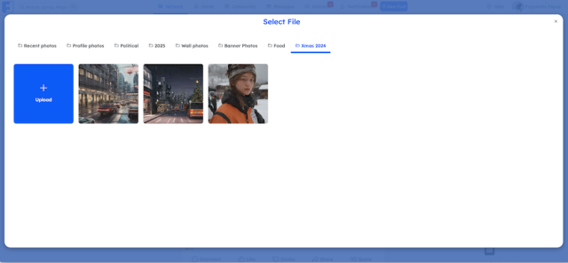 Redesigned Photo Browser with tabbed interface on a sub-folder Album.