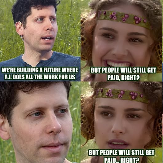 meme: Will people still be paid in the age of AI?