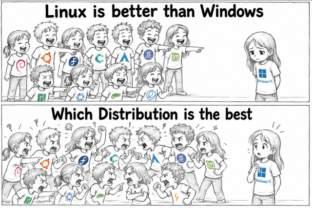 meme: Linux is better than Windows