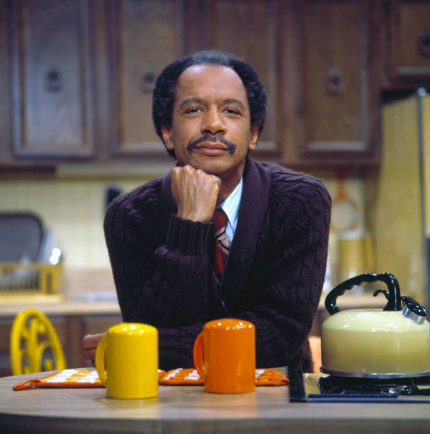 Sherman Helmsley poses as Mr. Jefferson on his TV, show set in the kitchen