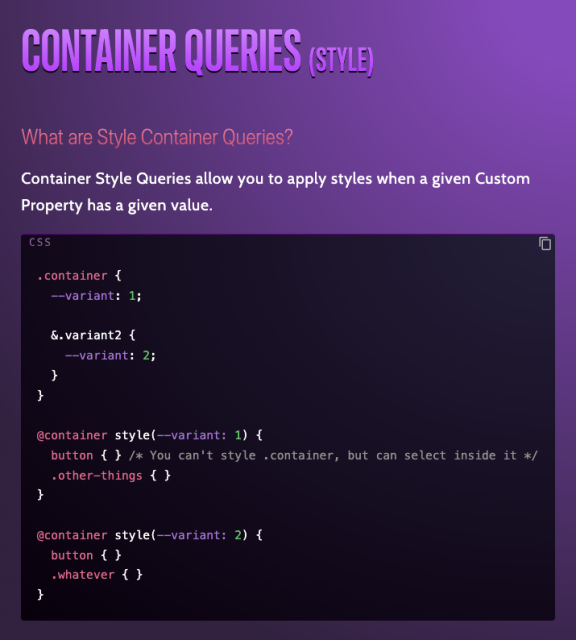 container queries demo screenshot