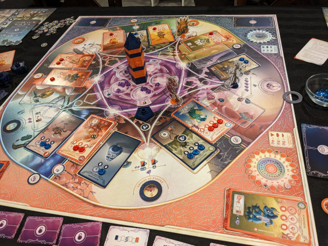 Main board of a completed game of Cerebria The Inside World 