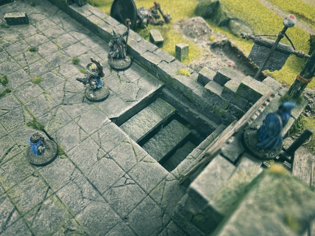 A table-top RPG physical adventure board where the players can move "minis" around.