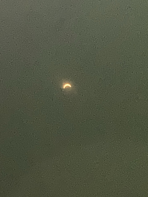 Now there’s only a thin sliver of sun visible, the top part