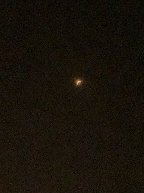 Now the top and left only are visible, it looks like a moon crescent