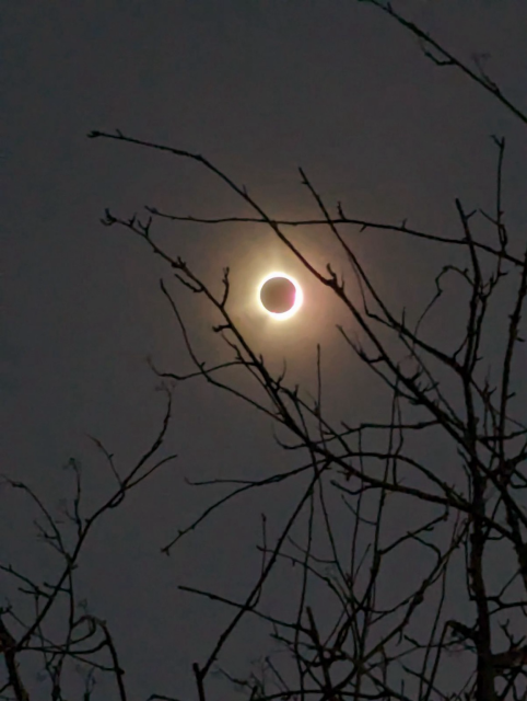 Photograph of total solar eclipse in Port Stanley Ontario during “totality”.