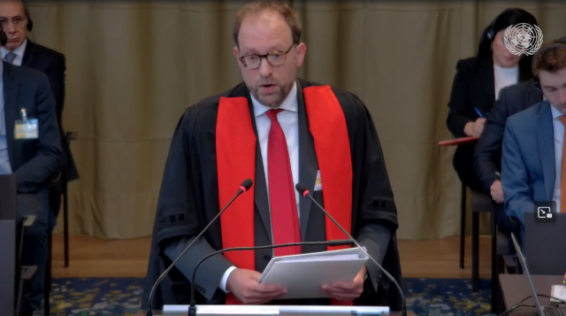 Person speaking for Germany at the International Court of Justice