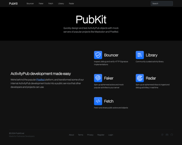 Screenshot of pubkit.net