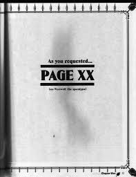 Page saying « page XX, as requested, see Werewolf » from Clanbook Malkavian 1e