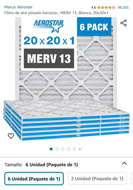 Aerostar Merv 13 filters