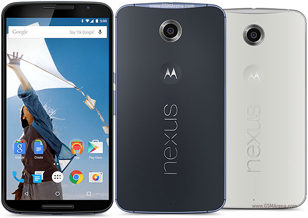 Nexus 6 in blue and white android phone