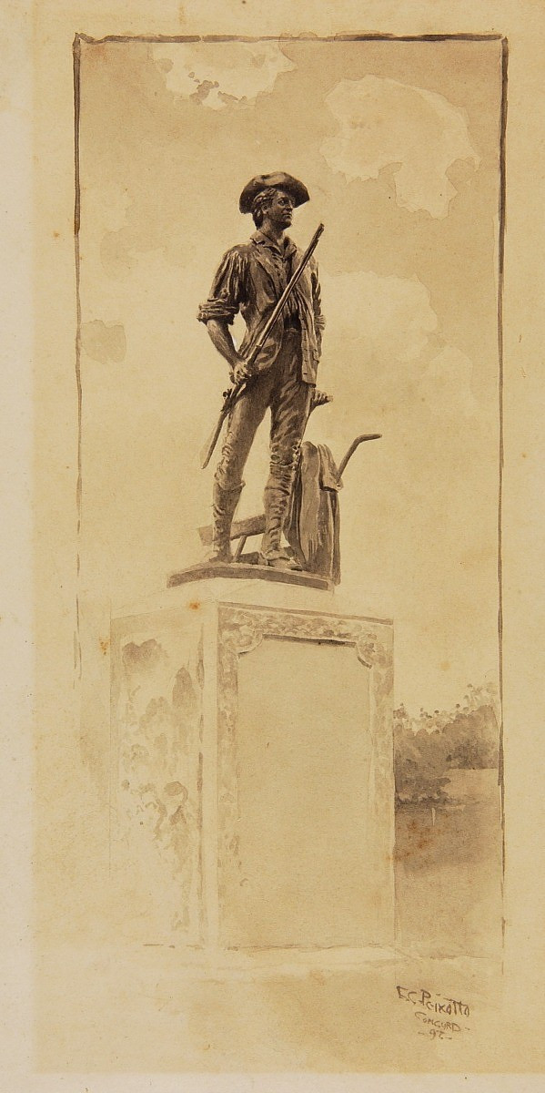 An item from the Smithsonian’s collection listed as “The Minute Man Monument” with the artist listed as Ernest C. Peixotto, born San Francisco, CA 1869-died New York City 1940.




Because this is an automated account selecting items at random from a list of 50,000 it hasn't been possible to create full image descriptions yet.
