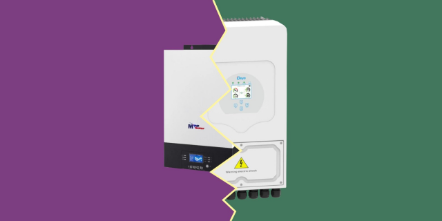 Header image showing the PIP5048MKX and SUN-5K-SG05LP1-EU inverters side by side.