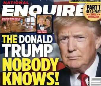 National Enquirer cover “The Donald Trump Nobody Knows “
