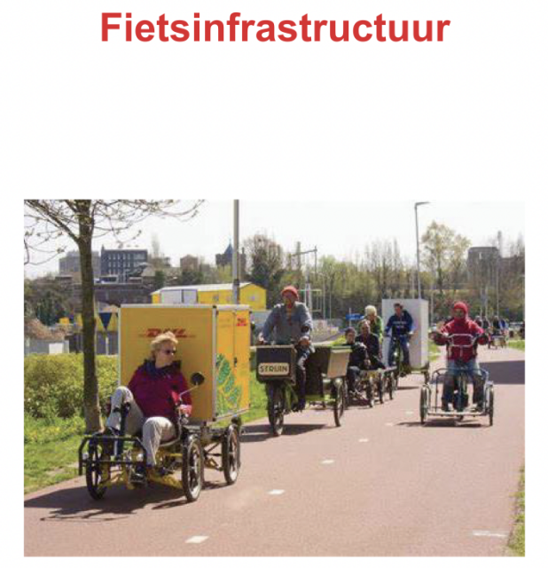 Cargo bikes on a Dutch "Fietspad" bike street