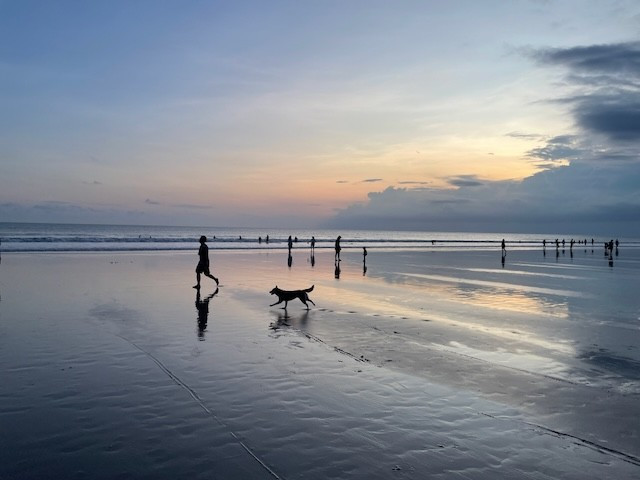 Stroll along Double Six Beach during evening in Bali, Indonesia