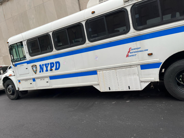 The paddy wagons are back. 3x Nypd arrest bus
