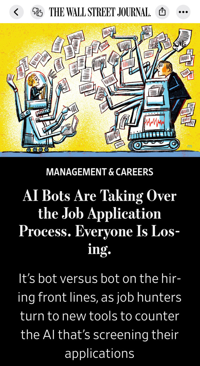 Al Bots Are Taking Over the Job Application Process. Everyone Is Los-ing.
It's bot versus bot on the hiring front lines, as job hunters turn to new tools to counter the Al that's screening their applications