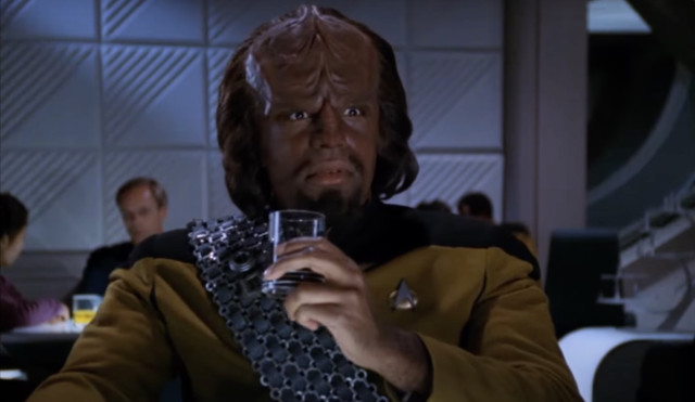 Worf, trying prune juice