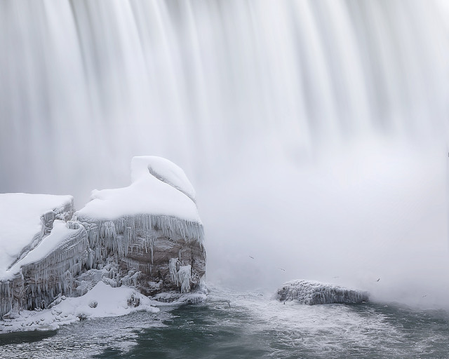 An image of Frozen Niagara Falls in Ontario Canada