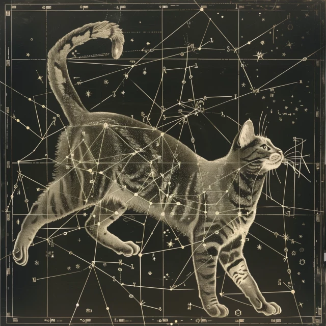 Cat Constellation in the sky. 