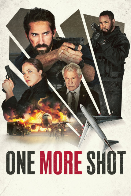 One More Shot movie poster with a bunch of people trying to look cool  posing with rubber guns.