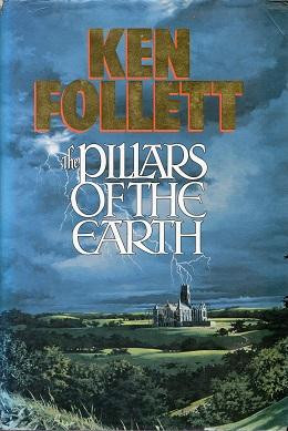 Book Cover:

"#KenFollet's
"PILLARS OF THE EARTH"

"...about the building of a cathedral in the fictional town of Kingsbridge, England. Set in the 12th century, the novel covers the time between the sinking of the White Ship and the murder of Thomas Becket, but focuses primarily on the Anarchy. The book traces the development of #Gothic architecture out of the preceding #Romanesque architecture, and the fortunes of the Kingsbridge priory and village against the backdrop of historical events of the time." (WIKI)