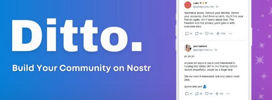 WOW WOW WOW is my initial reaction to the Ditto community server

It is exactly what Nostr needs and what I had hoped atproto would have 

It is even compatible with Mastodon API

--previosly nostr relays, storage and ids were complicated
--atproto lacks the ease for self hosters to build their communities compared to those on activitypub