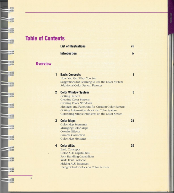 Table of Contents, page iii