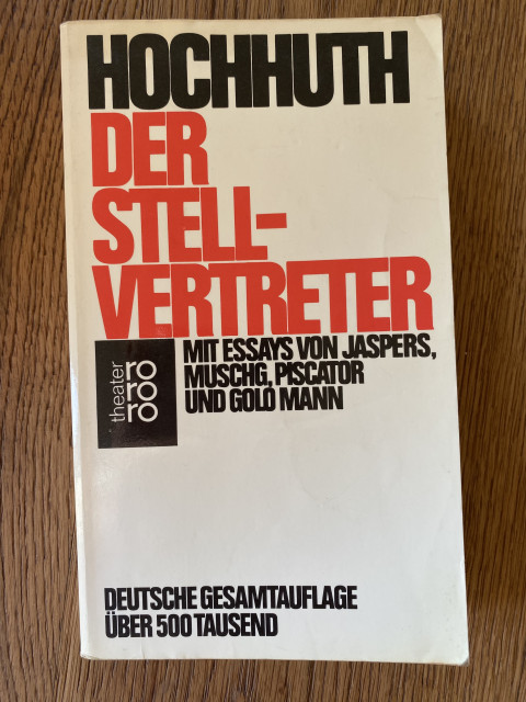 Buchcover Rolf Hochhuth "Der Stellvertreter"