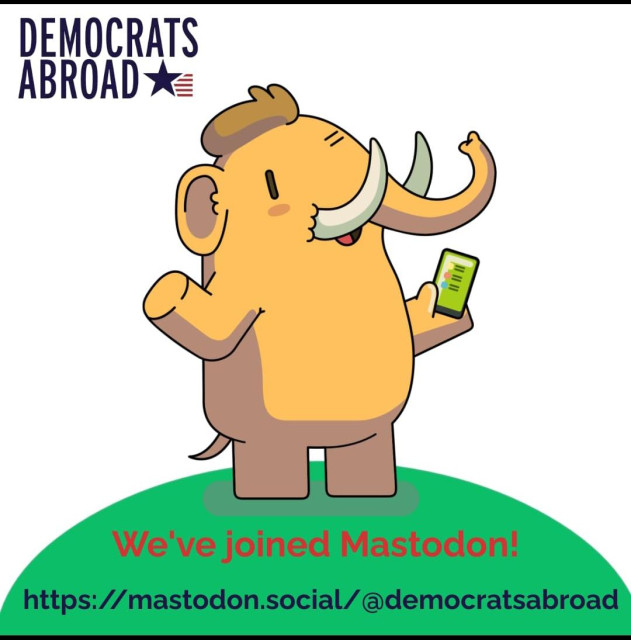 We've joined Mastodon!

https://mastodon.social/@democratsbroad