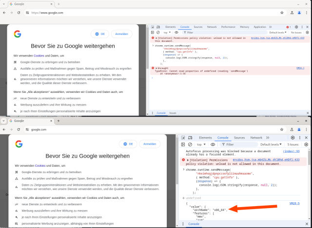 same code running on google.com reveals that ungoogled chromium fails (which is good) and regular chromium has the described API (which means it has extra APIs on google.com and the described original post is correct!)