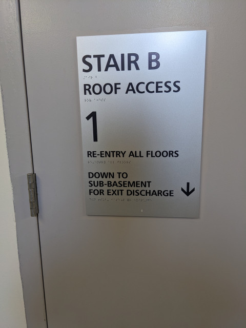 Assign saying Stair B
Roof Access