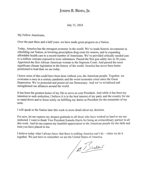 Biden’s letter