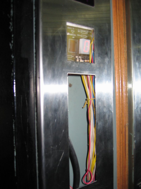 View of open cables of a lift