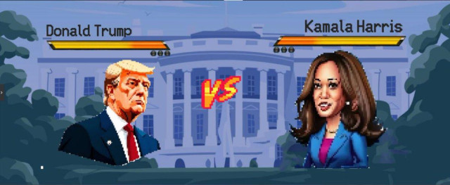 Image of trump v harris a la street fighter SNES. Fuck I'm so nervous. 