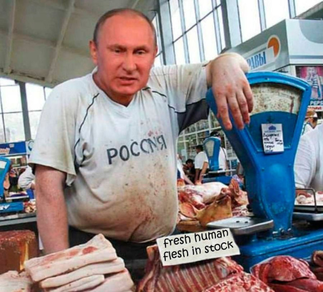 Putin the butcher and his meat grinder