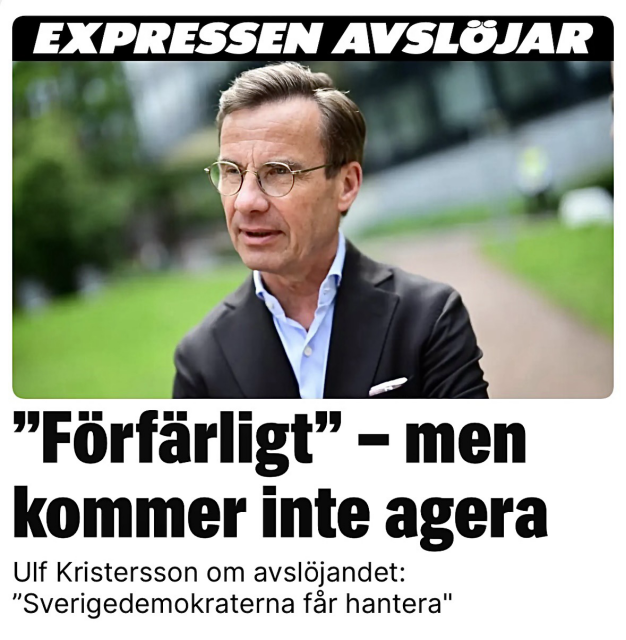 Kristerssons standardsvar: förfärligt, men kommer inte att agera. 