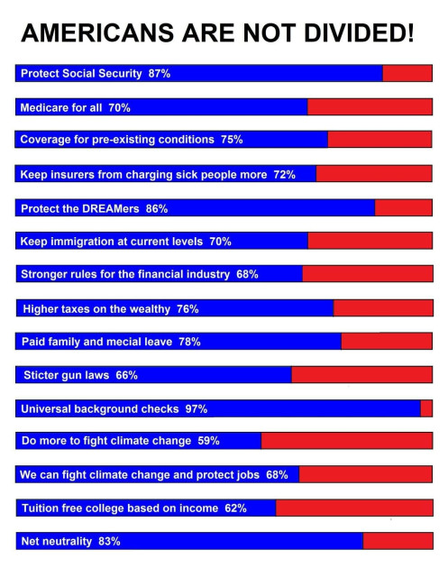 List of issues showing majority agreement. 