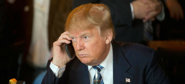 Trump on the phone