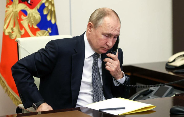 Putin on the phone