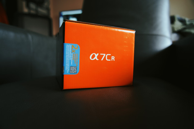 Bright orange a7CR box.