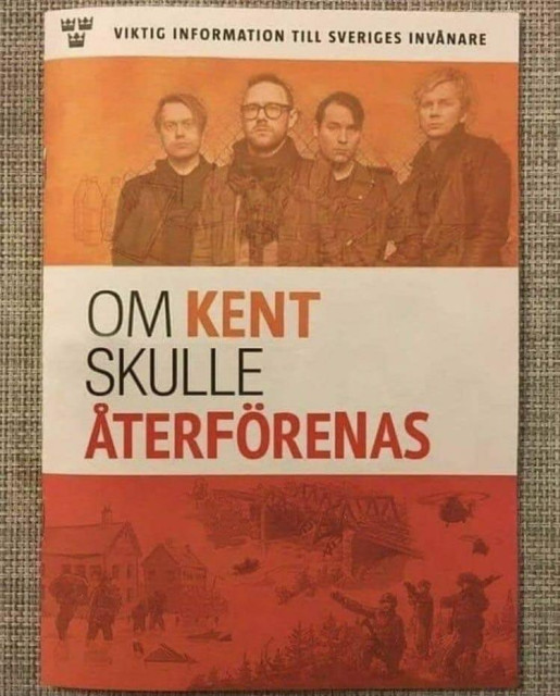 Pamflett à la den som skickas till alla sveriges hushåll om "kriget", fast texten här säger: "Viktig information till Sveriges invånare: Om Kent skulle återförenas".