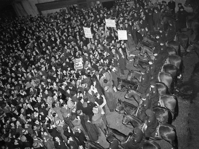 Protest against Nazi rally at Madison Square Garden February 20, 1939