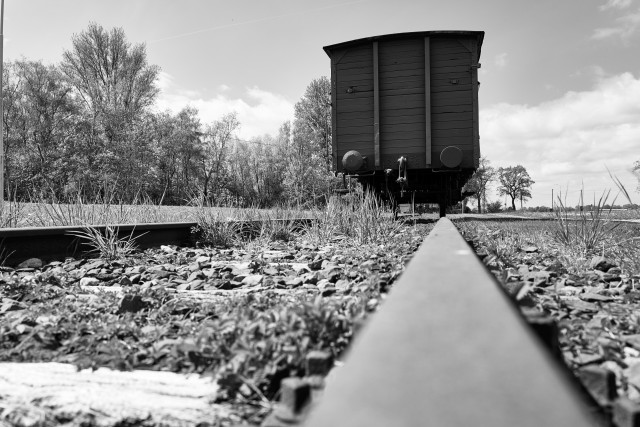 Eisenbahnwagon in der KZ-Gedenkstätte Neuengamme