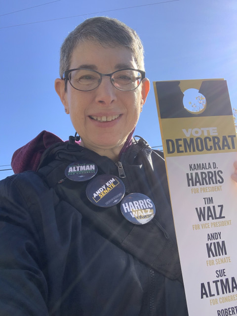 Canvassing for Harris-Walz, Kim, Altman et al in Flemington, NJ.