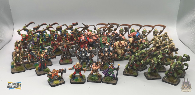 A fully painted collection of original HeroQuest miniatures