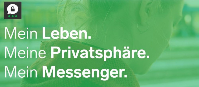 Logo Threema App 
Mein Leben. 
Meine Privatsphäre. 
Mein Messenger.