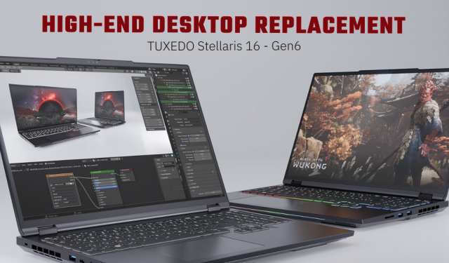 High-End Desktop Replacement - TUXEDO Stellaris 16 - Gen6